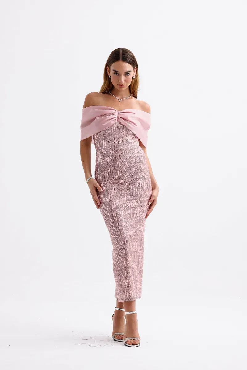 Bella Dress Pudra