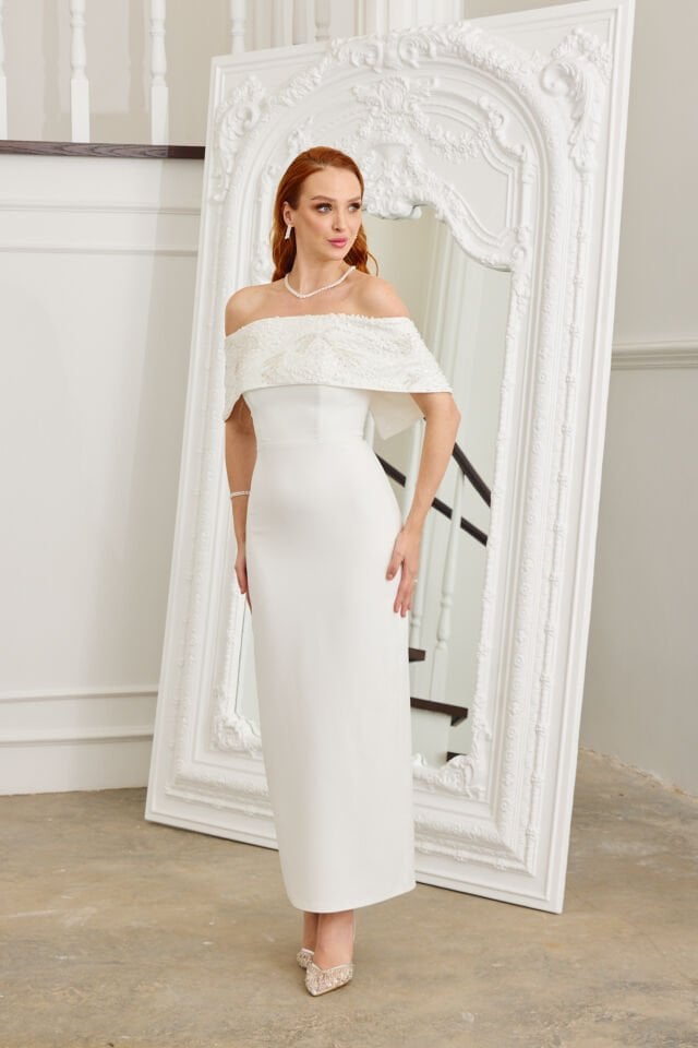 Elena Dress Beyaz