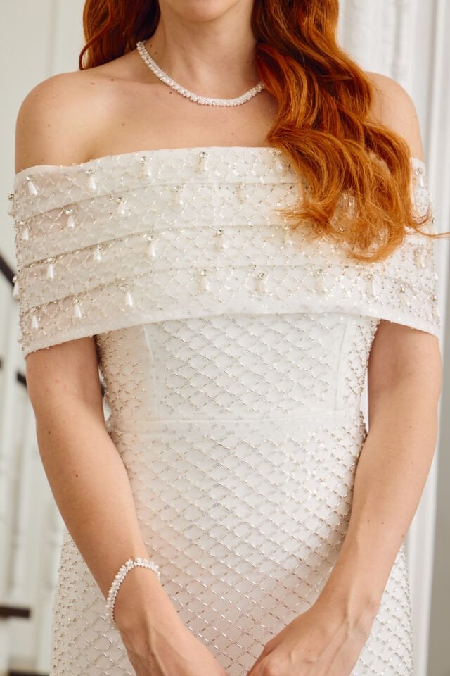 Lavinya Dress Beyaz