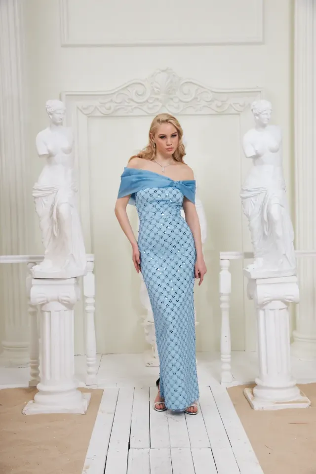 Spoza Dress Mavi