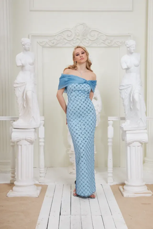 Spoza Dress Mavi