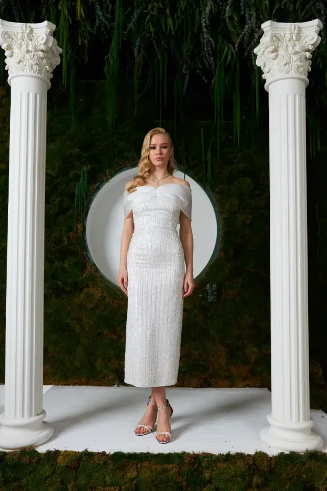 Bella Dress Beyaz