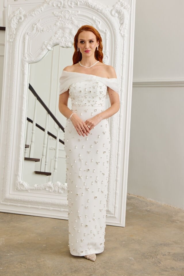 Caroline Dress Beyaz