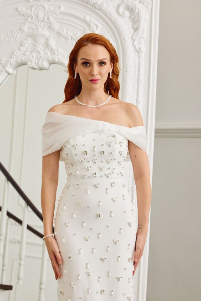 Caroline Dress Beyaz