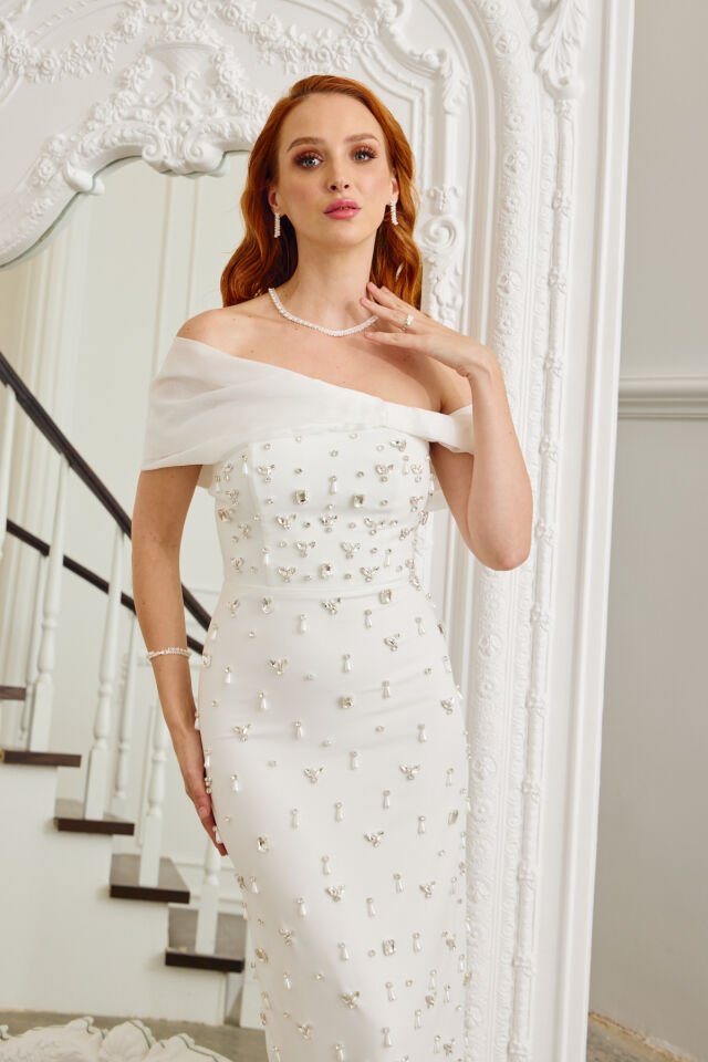 Caroline Dress Beyaz