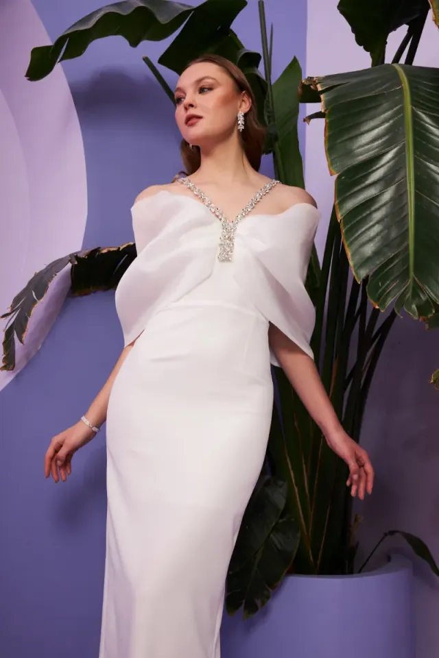 Diana Dress Beyaz 44