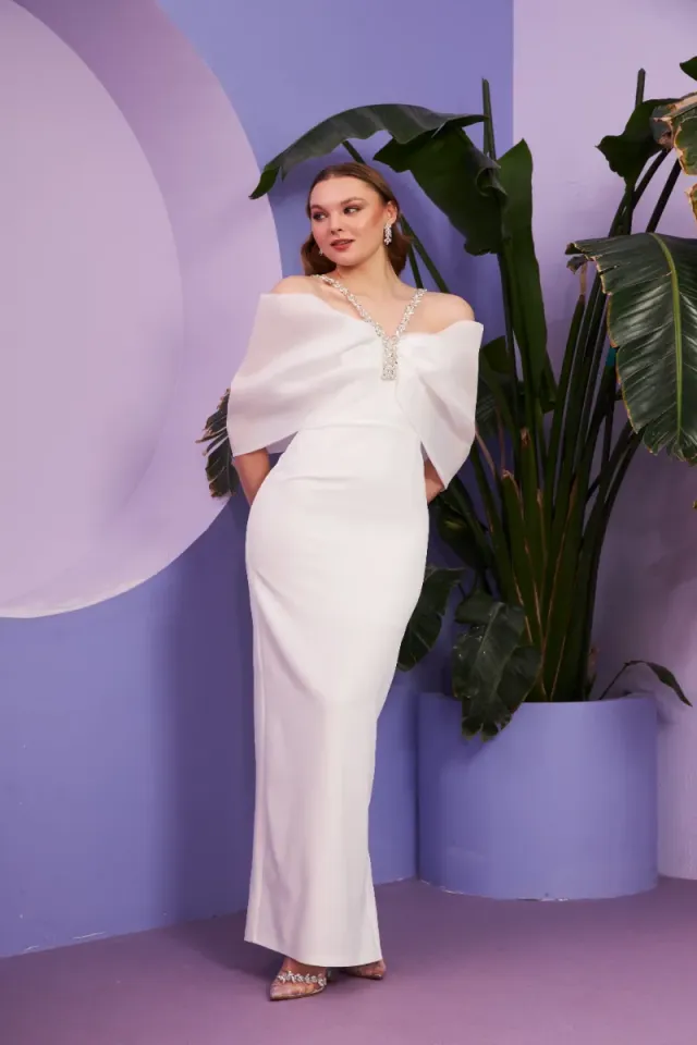 Diana Dress Beyaz 44