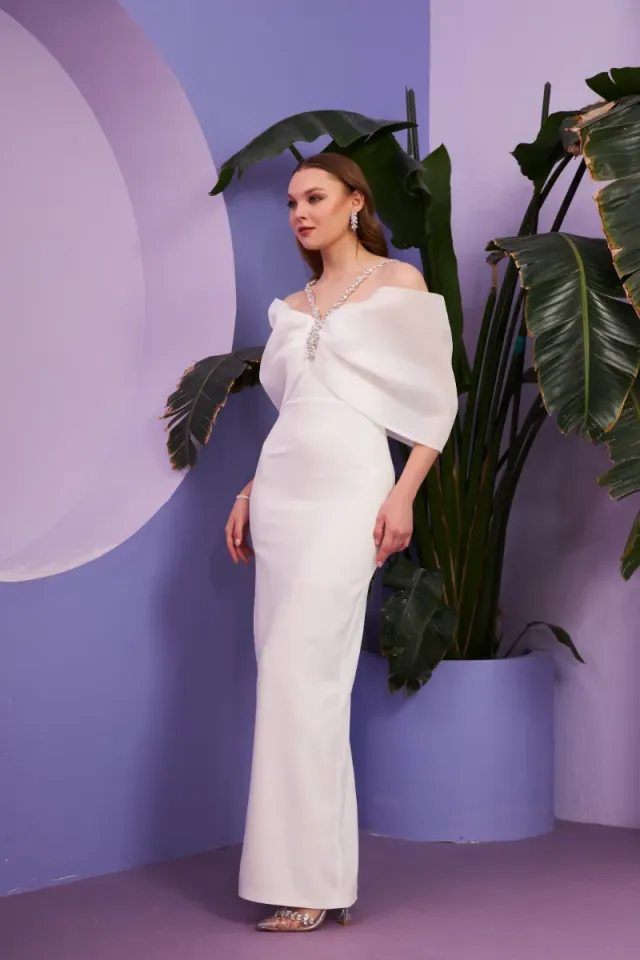 Diana Dress Beyaz 44