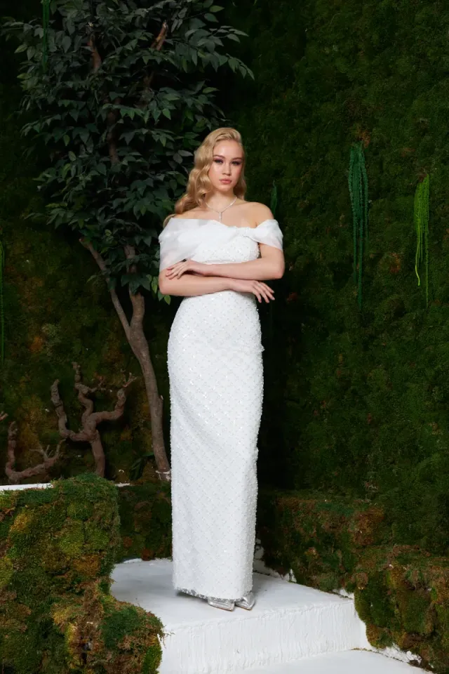 Spoza Dress Beyaz 44